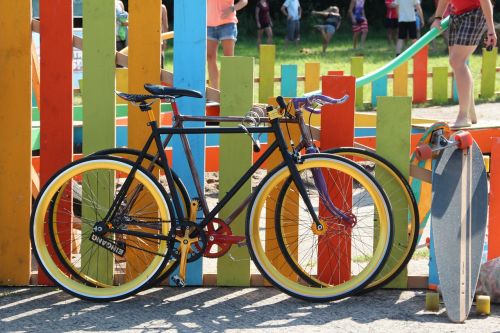 bicycles colorful color