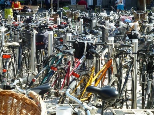 bicycles parking transport