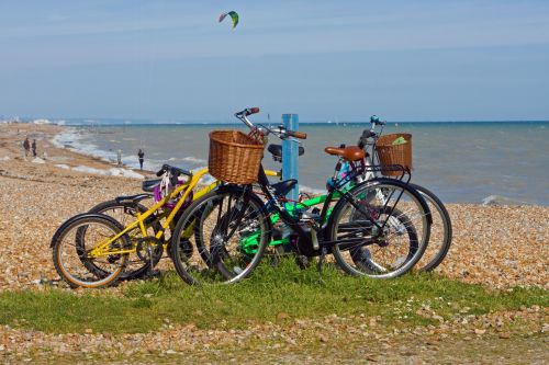 Bicycles At The Seaside