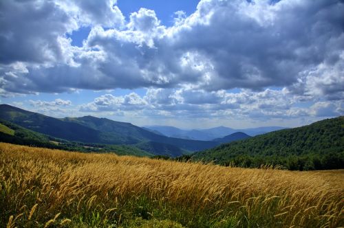 bieszczady sky landscape