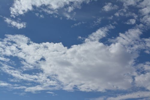 Big Colorful Clouds Blue Nature