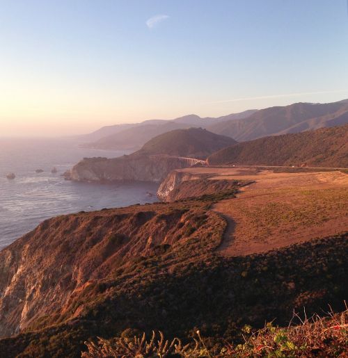 big sur california sunset