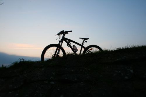 bike evening sunset