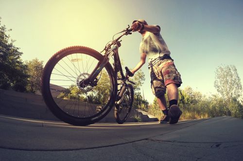 bike cycling sun