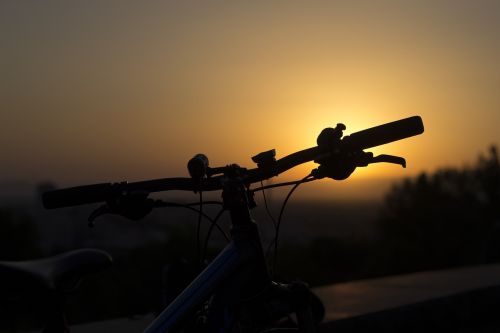 bike sunset sunrise