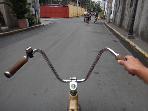 bike first person handlebars