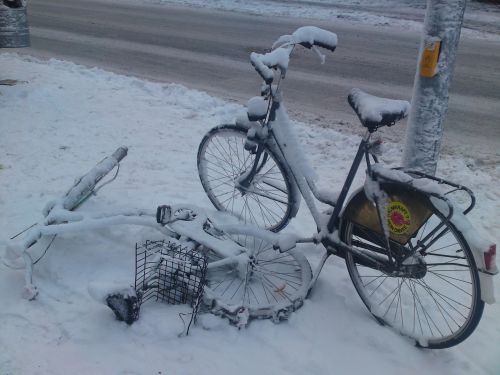 bike snowy münster