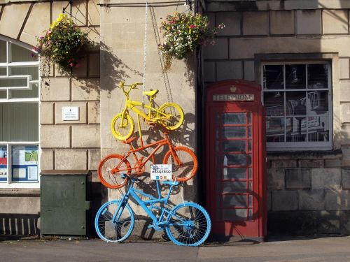 bike sculpture street scene