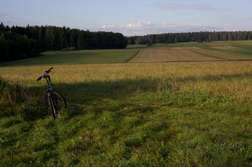 bike landscape fields