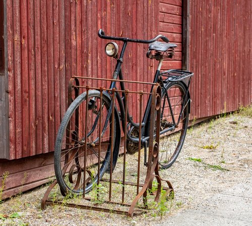 bike  antique  bicycle rack