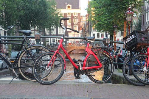 bike  holland  amsterdam