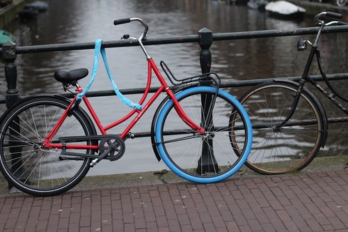 bike  wheel blue  tire blue