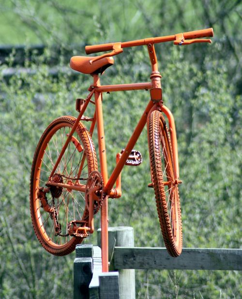 bike bicycle orange