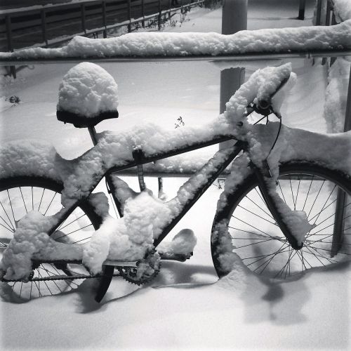 bike snow cold