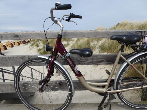 bike beach chair baltic sea