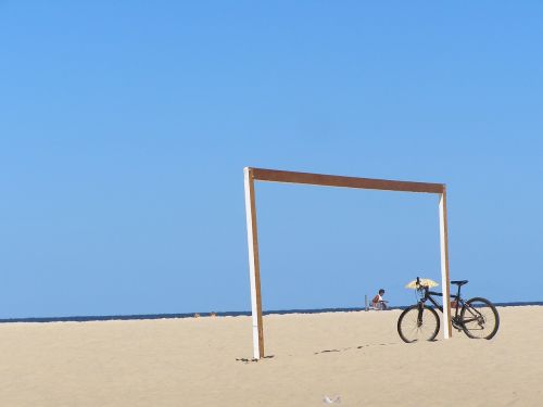 bike beach sand