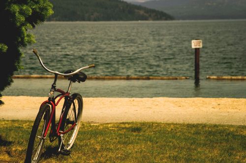 bike bicycle lake