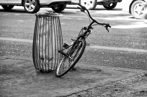 bike bicycle trash