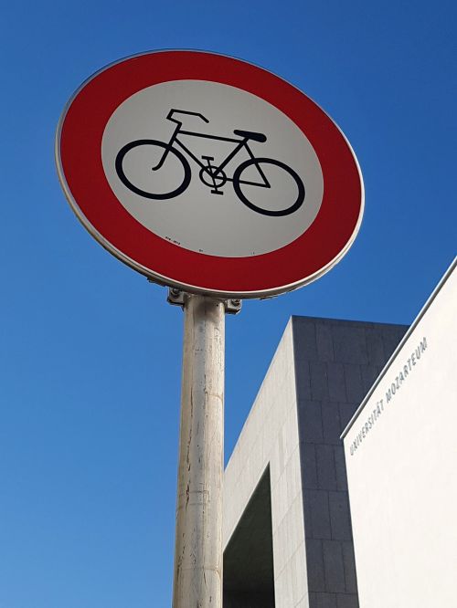 bike ban traffic sign street sign