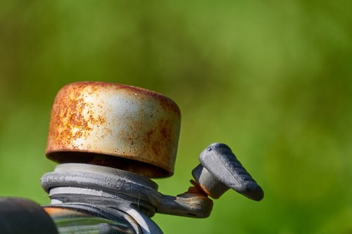 bike bell  bell  rusty