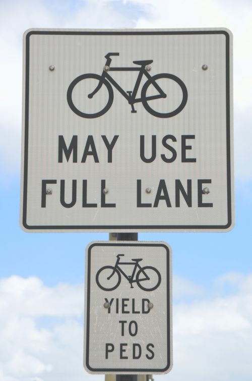 bike lane sign outdoors