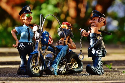 biker police control