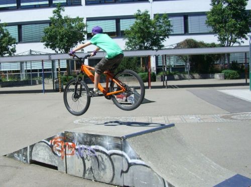 biker ramp jump