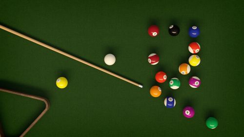 billiards balls table
