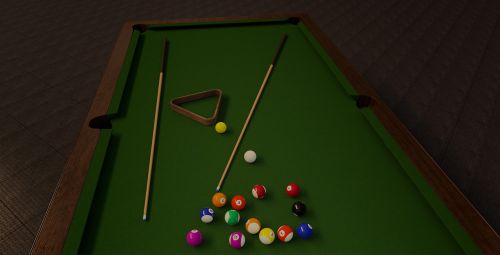 billiards balls table