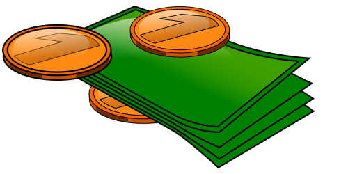 bills coins cash