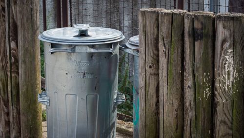 bin wooden fence waste