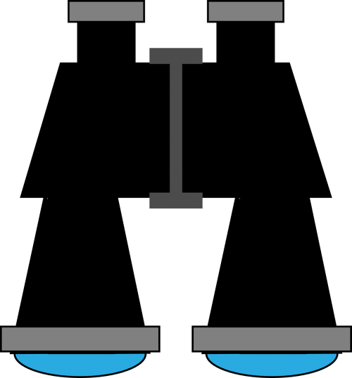 binoculars closeup view