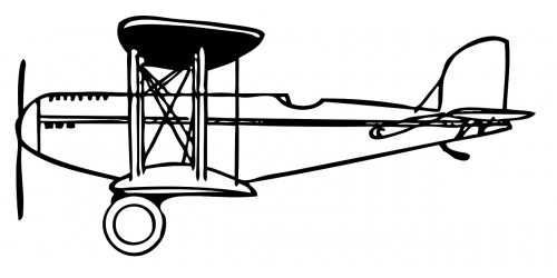 biplane airplane propeller