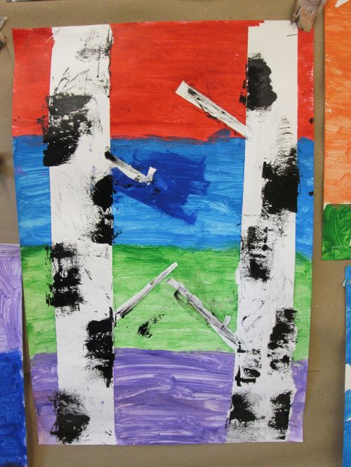 art painting birch