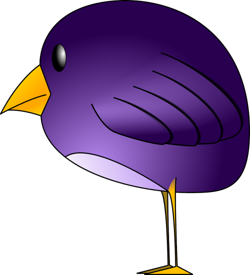bird standing lilac