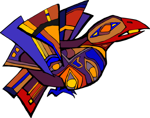 bird abstract colorful
