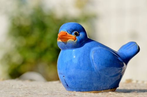 bird tonvogel clay figure