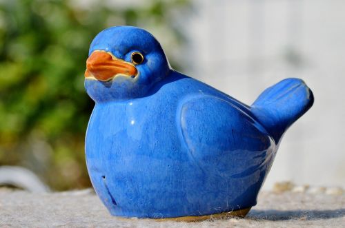 bird tonvogel clay figure