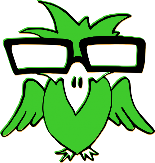 bird green glasses