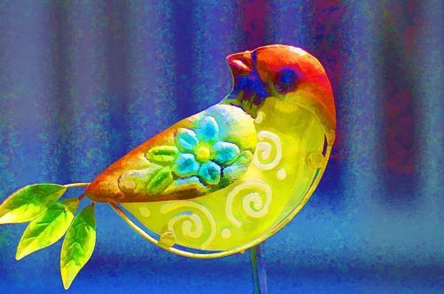 bird ornamental painted