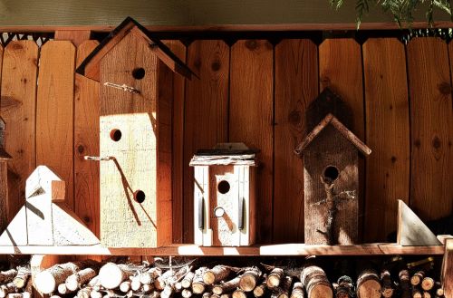 birdhouses barn wood wood