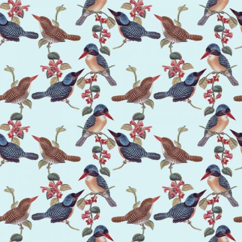 Birds Vintage Wallpaper Pattern