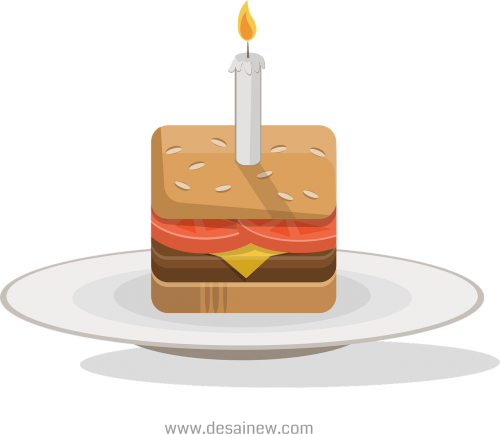 birthday burger cake