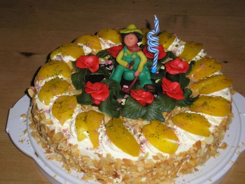 birthday cake marzipan bake