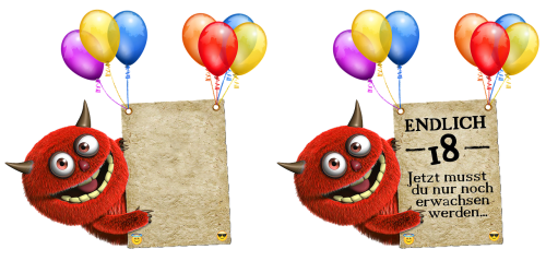 birthday card balloons color