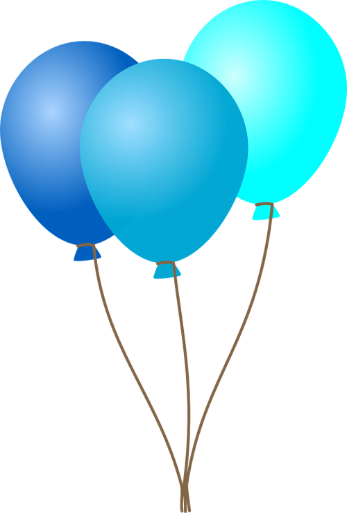 birthday party balloons blue