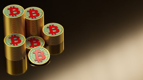 bitcoin coins stack