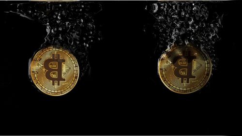 bitcoin cryptocurrency splash