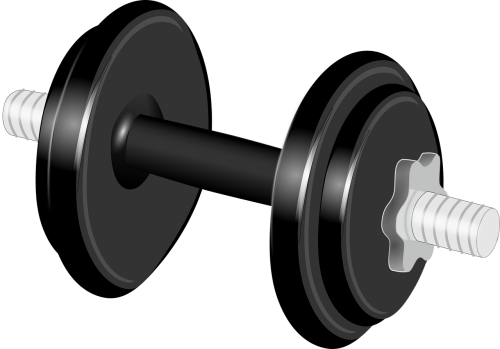 black dumbbell exercise