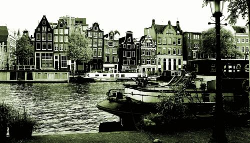 black white amsterdam